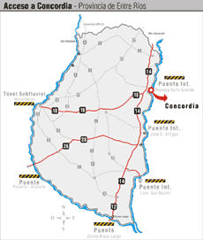 Mapa de Concordia Entre Rios