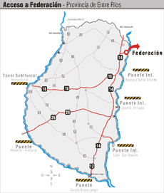 Mapa de Federacion Entre Rios