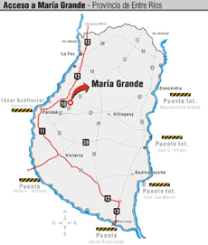 Mapa de Maria Grande Entre Rios