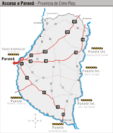Mapa de Parana Entre Rios