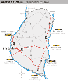 Mapa de Victoria Entre Rios